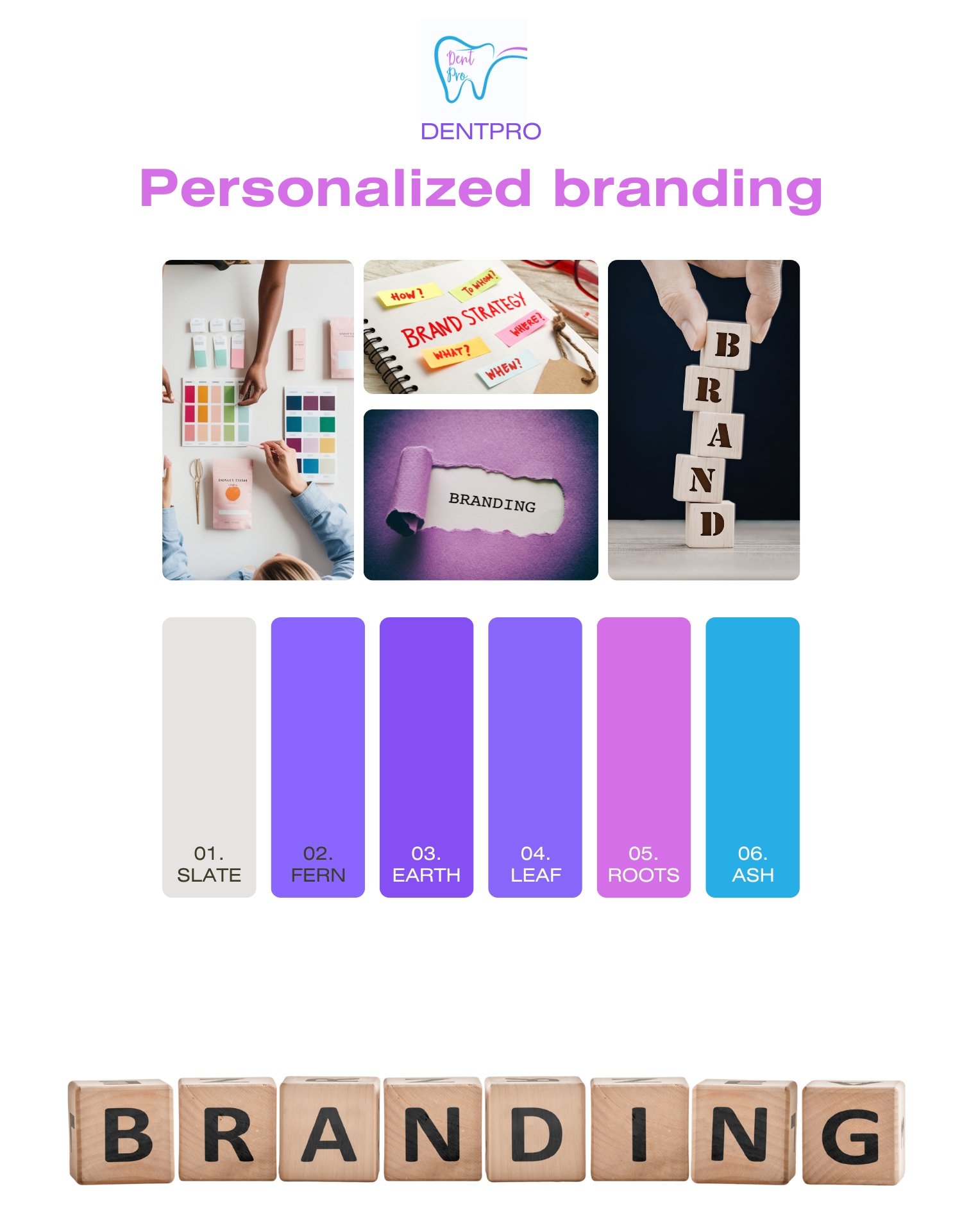 Transparent Pricing for High-Performance Dental Websites. 11 Personalized Branding DentPro