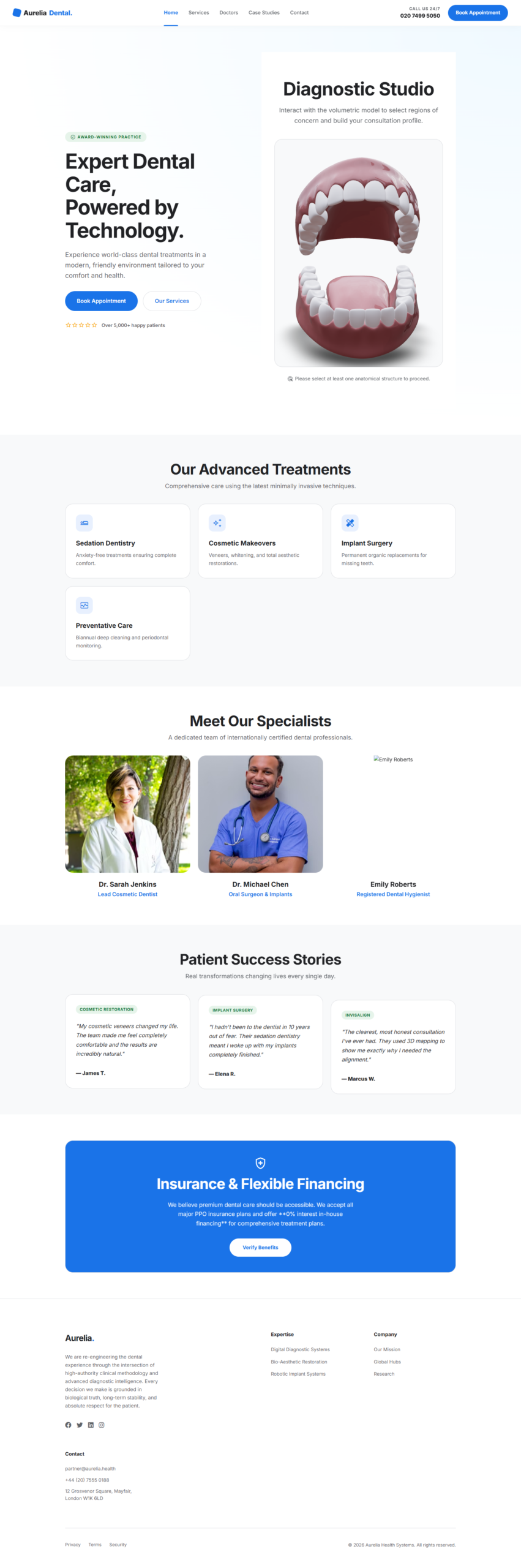 Premium Custom Websites Themes & Templates for Dentist. 12 Preview